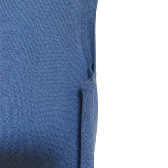 HILLARD & HANSON Beaded Trim Sweater Sleeveless Periwinkle Women’s Size Large - Picture 6 of 9